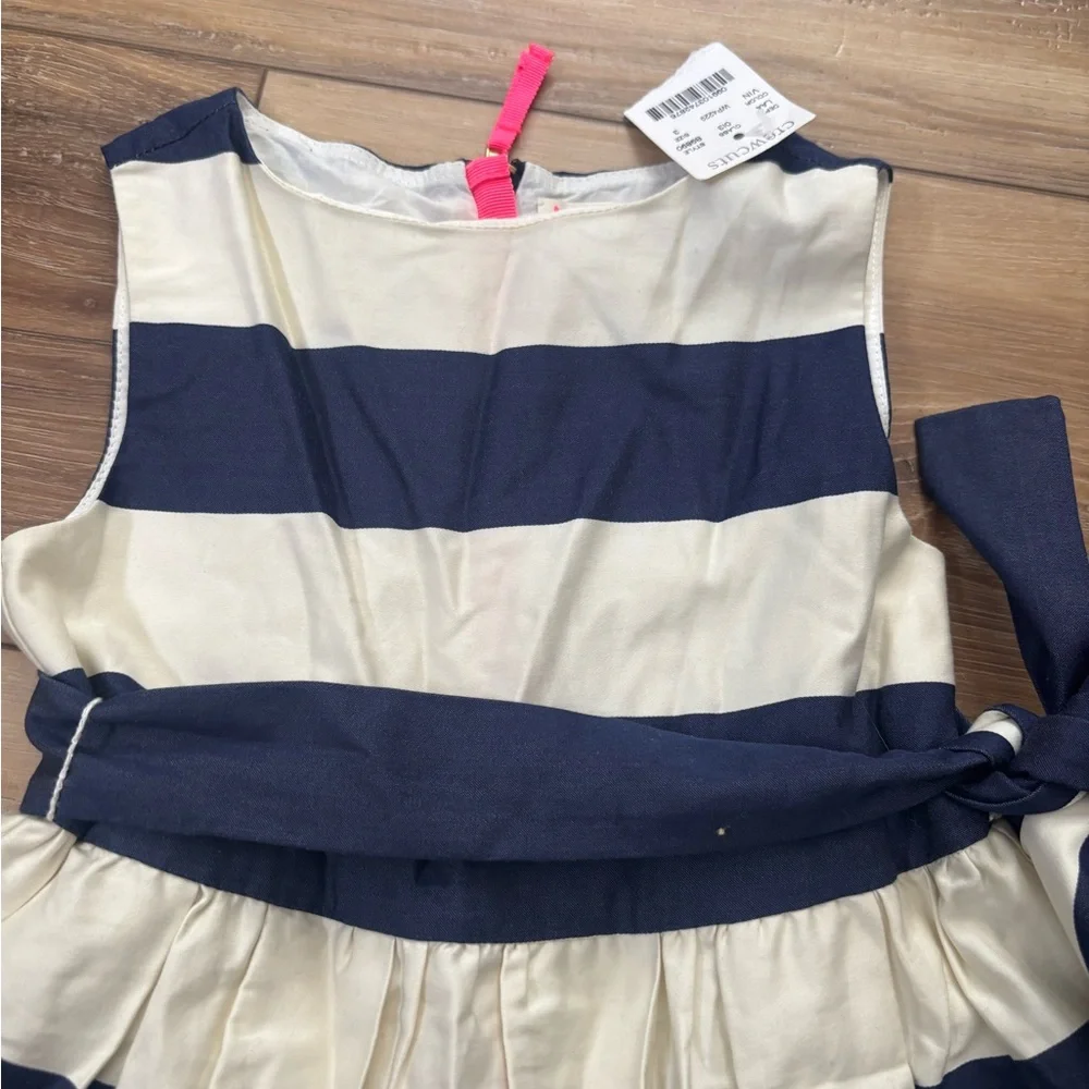 NWT Crewcuts Blue and White striped Sleeveless dress